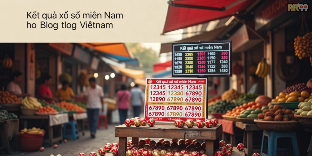 Minh họa khái niệm xổ số miền nam rr99 với vé số và kết quả trực tiếp