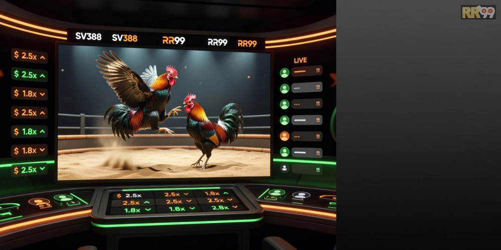 Giao diện SV388 tích hợp RR99 cho xem đá gà trực tuyến chất lượng cao