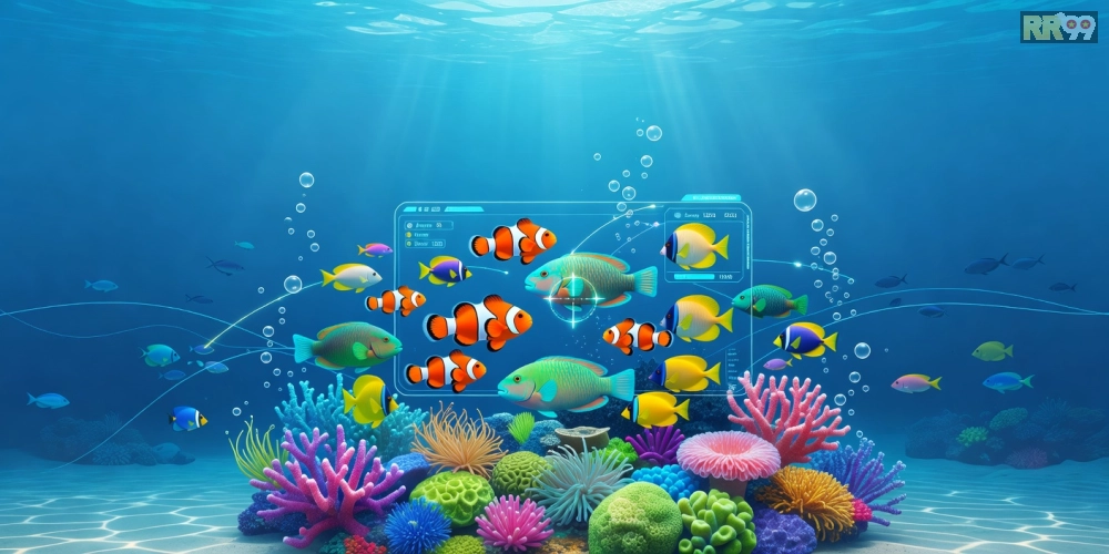 Giao diện chính của nền tảng tải game bắn cá online rr99 với đồ họa sống động