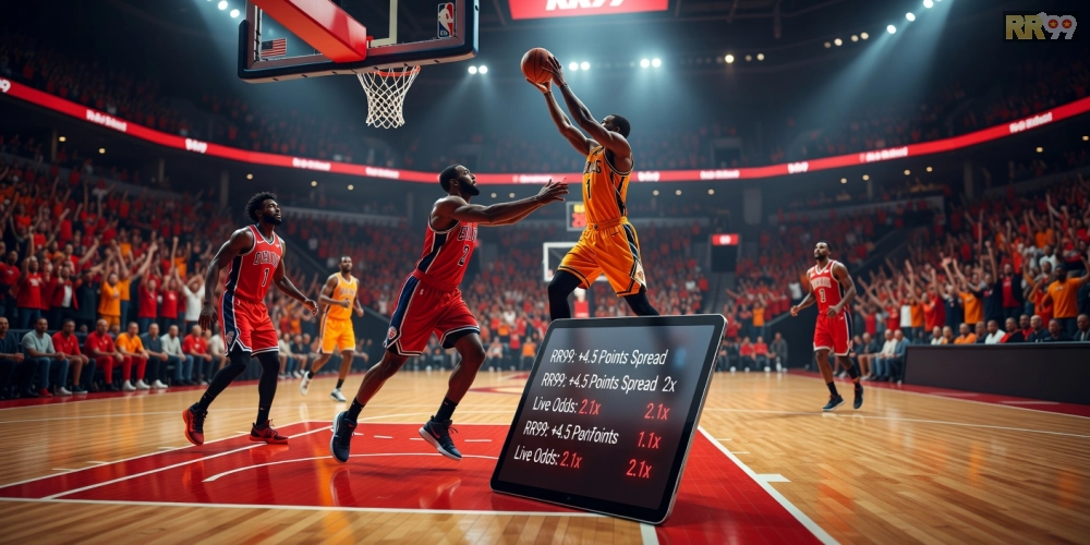 Giao diện cá cược bóng rổ NBA trên RR99 với biểu đồ thống kê trận đấu hấp dẫn.